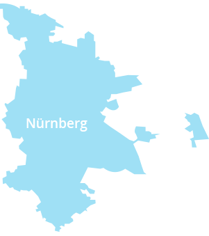 Eine Karte von Nürnberg